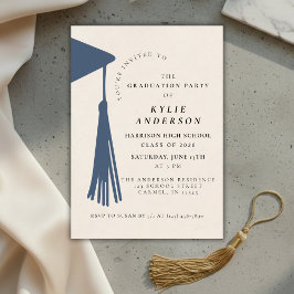 Invitación Blue Tassel High School Graduation Party