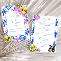 Blue Tiles Bougainvillea lemons elegante boda