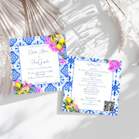 Blue Tiles Bougainvillea lemons elegante boda