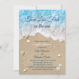 Invitación Blue Two less Fish in the Sea Couple's Shower