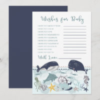 Blue Under Sea Ocean Baby Shower quiere bebé