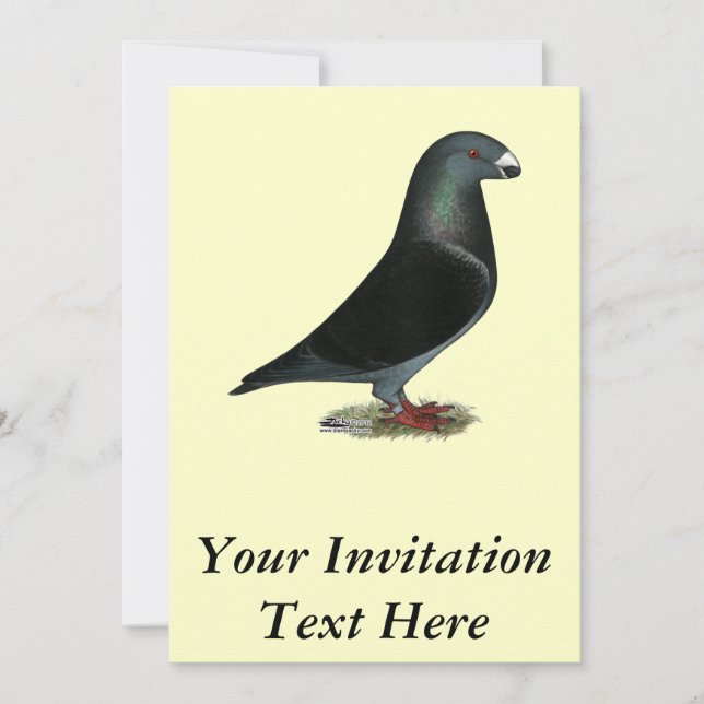 Invitación Blue Velvet Show Racer (Anverso)