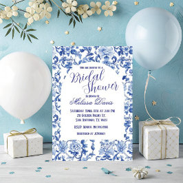 Invitación Blue & White Chinoiserie Bridal Shower Invitation