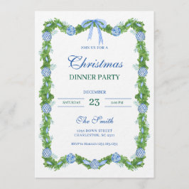 Invitación Blue & White Chinoiserie Garland Grandmillennial