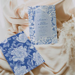 Invitación Blue White Chinoiserie Jardín floral 50 cumpleaños<br><div class="desc">Este diseño de inspiración chinoiserie presenta elegantes flores botánicas,  pájaros y vegetación en tonos azules y blancos. Personalice la invitación con sus detalles y si desea reorganizar el estilo y la ubicación del texto,  pulse el botón "Haga clic para más personalizares".</div>