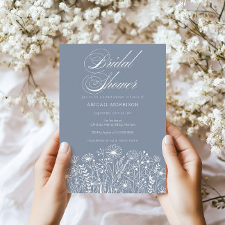 Invitación Blue Wildflower Bridal