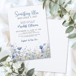 Invitación Blue Wildflower Floral Bridal Shower