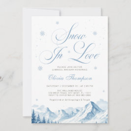 Invitación Blue Winter Snow In Love Bridal Shower