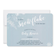 Blue Winter Snowflake Baby Shower para niños