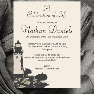 Invitación Blue Yacht Celebration of Life Card