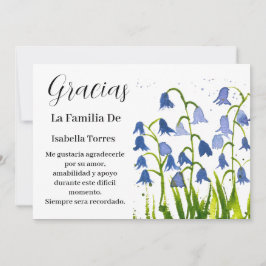 Invitación Bluebells Floral Funeral Muerte Gracias