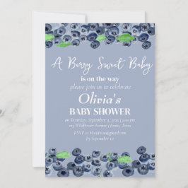 Invitación Blueberries Fruit Berry Sweet Baby Shower