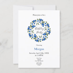 Invitación Blueberries Wreath