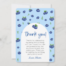 Blueberry 1er cumpleaños Foto Gracias