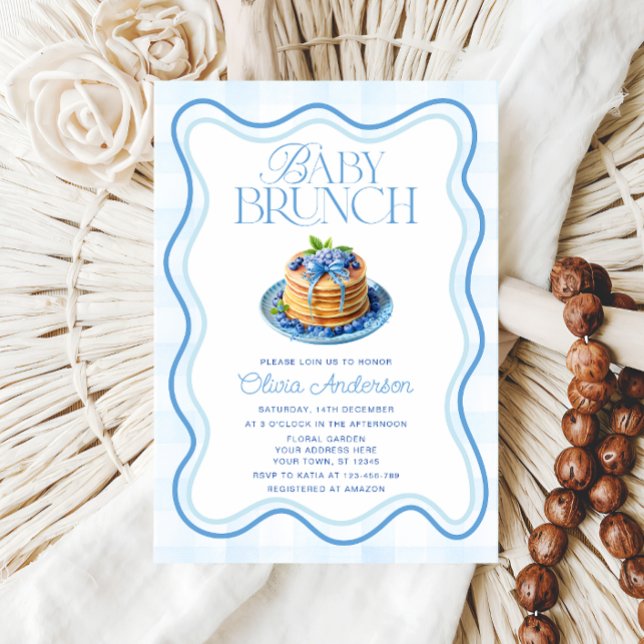 Invitación Blueberry Baby Brunch Baby Shower (Subido por el creador)