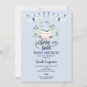 Invitación Blueberry Baby Brunch Baby Shower