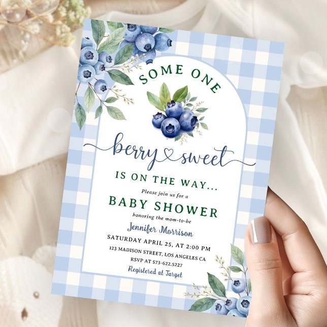 Invitación Blueberry Baby Shower Boy Berry Sweet (Subido por el creador)