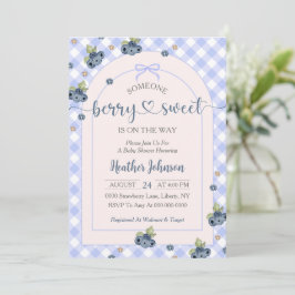 Invitación Blueberry Berry Sweet Baby Boy Baby Shower