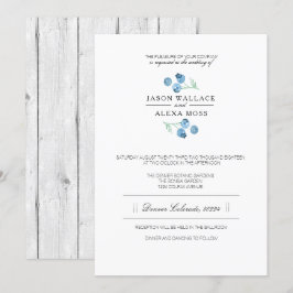 Invitación Blueberry Bliss | Boda elegante