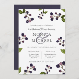 Invitación Blueberry | Cena de ensayo Boda