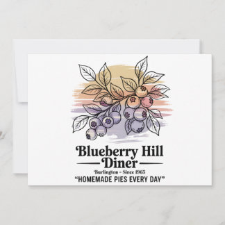 Invitación Blueberry Hill Diner