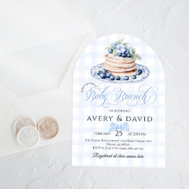 Invitación Blueberry Pancake Baby Brunch Baby Shower Boy