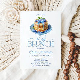 Invitación Blueberry Pancake Boy Baby Brunch Baby Shower
