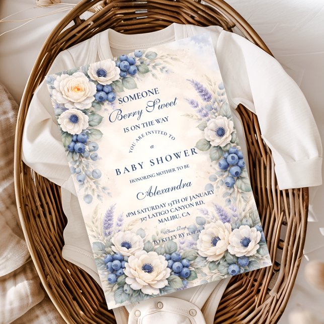 Invitación Blueberry Story Garden Baby Shower (Subido por el creador)