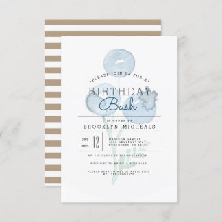 Invitación Blueberry Trio | Berry Watercolor Birday Bash