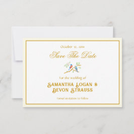 Invitación Bluebirds Save The Date Wedding Announcement