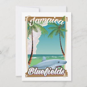 Invitación Bluefields, poster de vacaciones en la playa de Ja