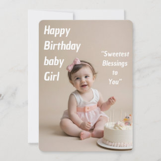 Invitación Blush Baby Birthday Girl – Instant Download