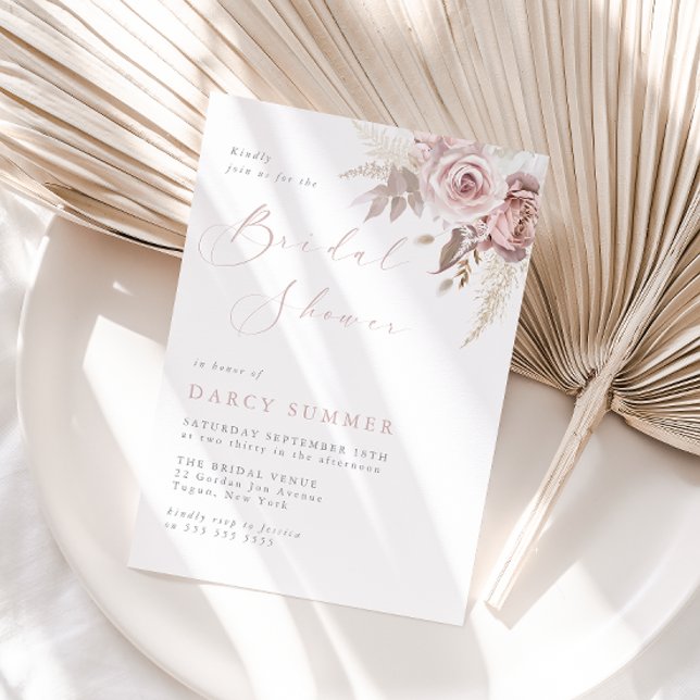 Invitación Blush Bloom Bridal Shower (Subido por el creador)