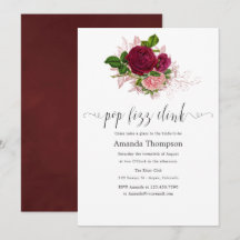 Blush Chic Vintage y Burgundy Pop Fizz Clink