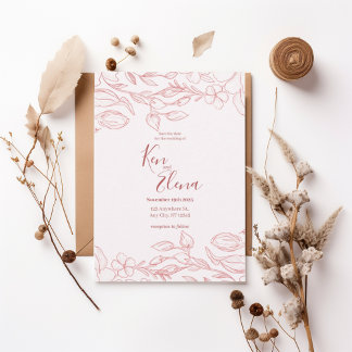 Invitación Blush Floral Save the Date Invitation