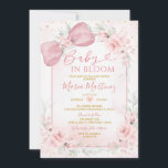 Invitación Blush Pink Baby In Bloom Flowers Girl Baby Shower<br><div class="desc">EDITABLE Blush Pink Baby In Bloom Flowers Baby Shower Invitation
Elegant Dusty Pink Bow Coquette Floral Baby Shower for Girl Invitation</div>