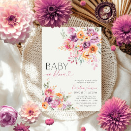 Invitación Blush Pink Floral Baby in Bloom Baby Shower 