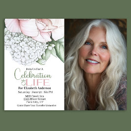 Invitación Blush Pink Peony Celebration Of Life Invitation