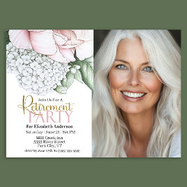 Invitación Blush Pink Peony Retirement Party Invitation