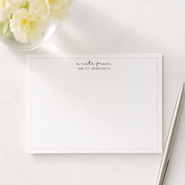 Invitación Blush Pink Stripe Minimalist a Note From Flat Note