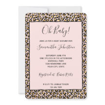 Blush Rosa Dorado Negro Estampado Leopardo