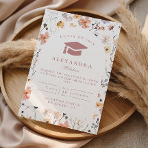 Blush Rosa Floral Graduación
