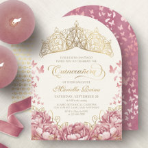 Blush Rosa Oro Real Princesa Quinceañera