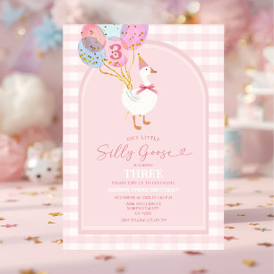 Invitación Blush Rosa Patito Tonto Cumpleaños 3