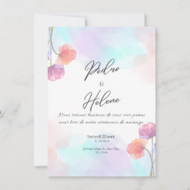 Invitación Blush Rose Elegance Wedding Invitation