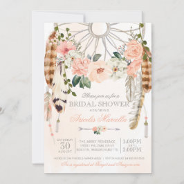 Invitación Blushing Dream Boho Dreamcatcher Bridal Shower