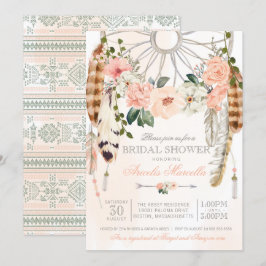 Invitación Blushing Dream Boho Dreamcatcher Bridal Shower