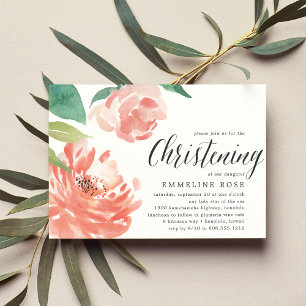 Invitación Blushing Peony Cristalización floral de acuarela