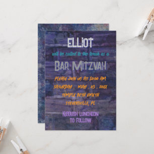 Invitación BM Bar o Bat Mitzvah Wall Deco