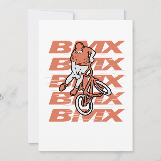Invitación BMX Biker Extreme Sport Mountain Bike Gift (Anverso)